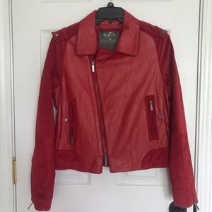 Zac posen for target red leather jacket